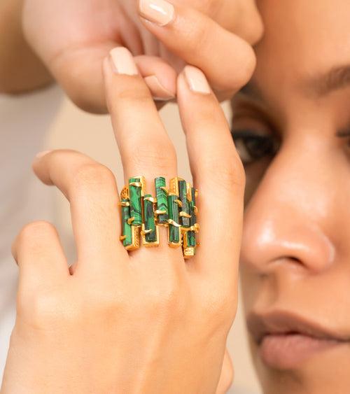 Malachite | Cocktail Ring