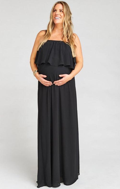 Black Maternity Gown