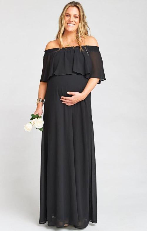 Black Maternity Gown