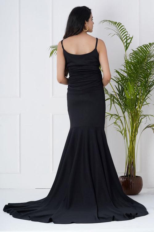 Black Trail Maternity Photoshoot Gown