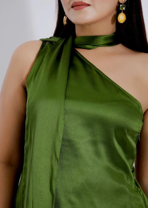 Green Evening Gown for Cocktail Party