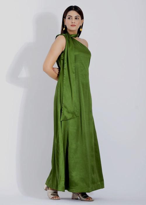 Green Evening Gown for Cocktail Party