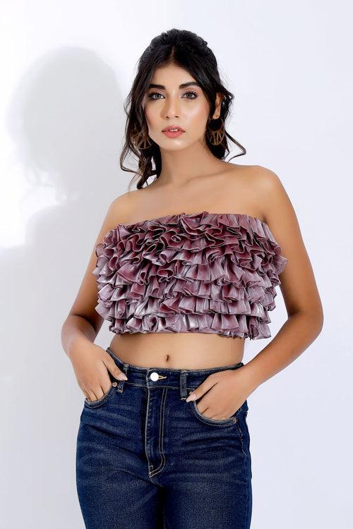 Ruffle Party Crop Top