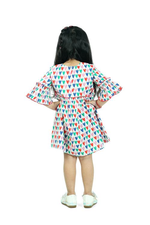 MULTI HEART PRINT DRESS