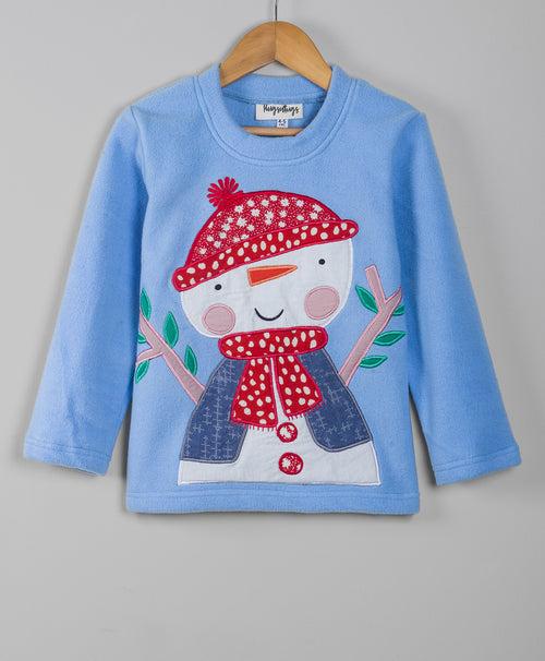 SNOWMAN PATCH FLEECE SET