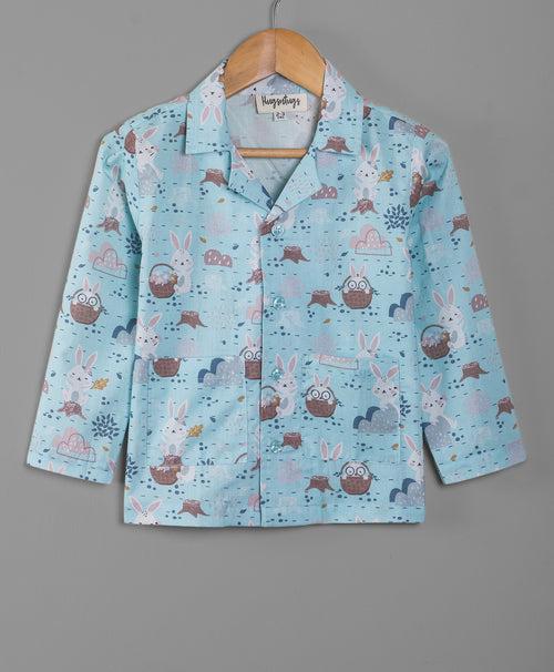 BUNNY AND BASKET PRINT NIGHTSUIT