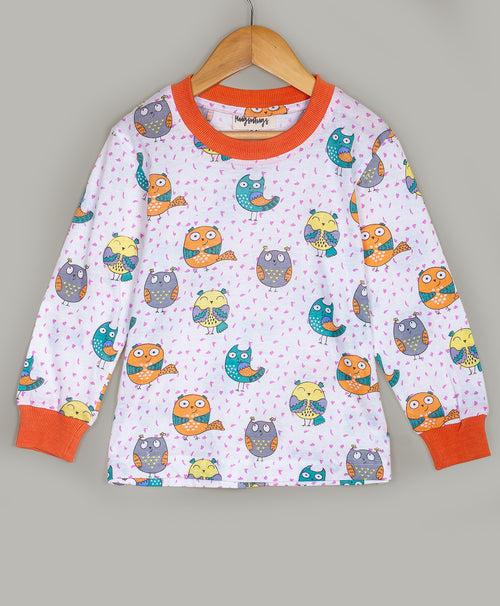 ALL OVER OWL PRINT JERSEY SLEEP SET