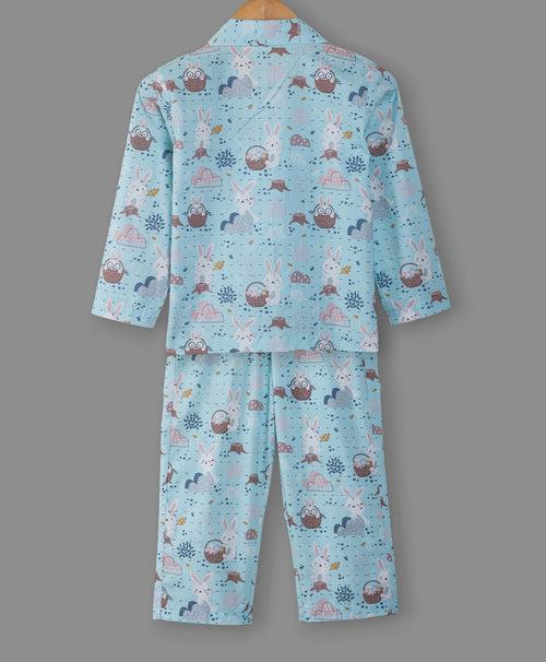 BUNNY AND BASKET PRINT NIGHTSUIT