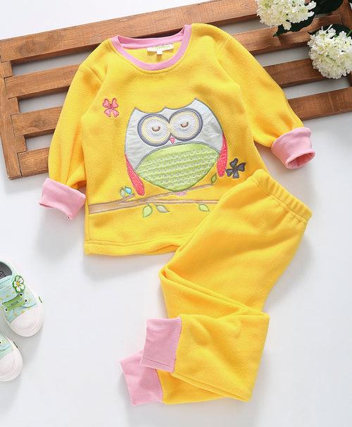 Owl Patchwork Fleece set in