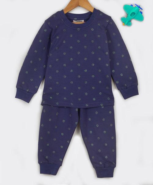 Navy tracksuit with glitter dots