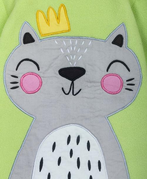 Cat patch work fleece set