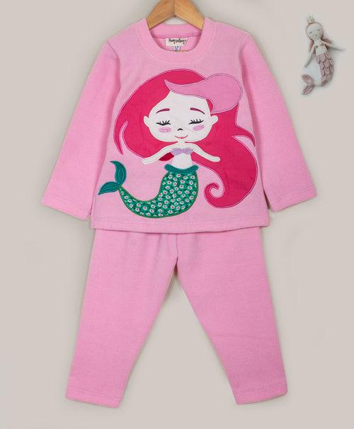 Mermaid patchwork fleece set