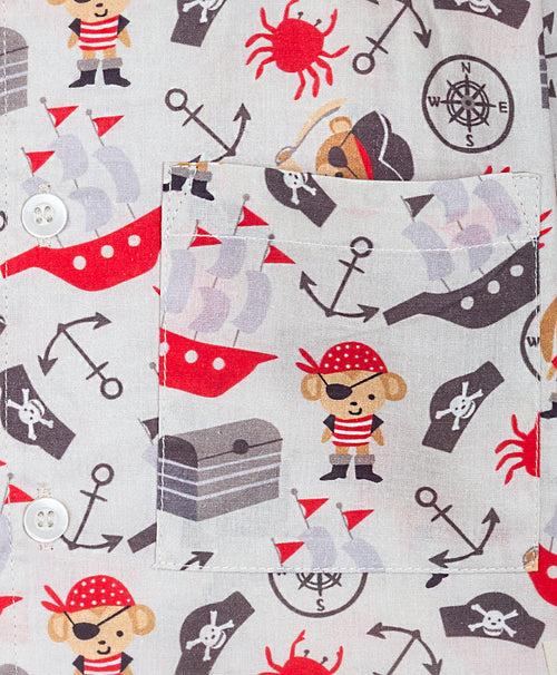 PIRATE AND SHIP PRINT NIGHTSUIT