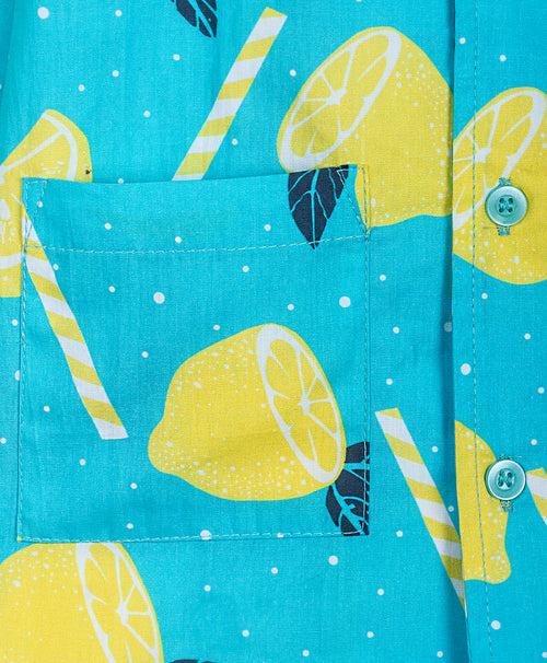 LEMON AND STRAW PRINT NIGHTSUIT