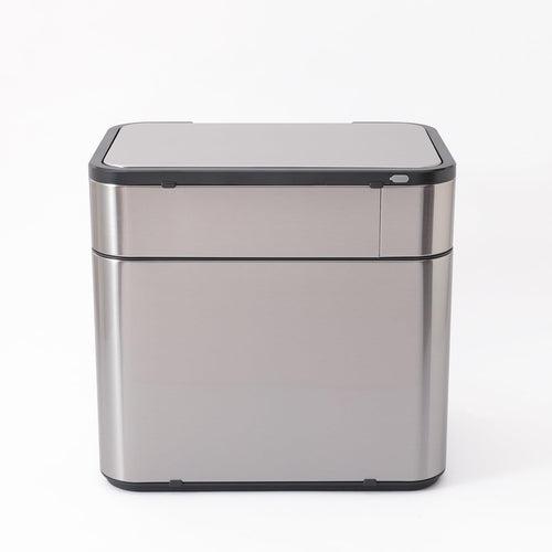 The Better Home FUMATO Automatic, Touchless & Smart Dustbin with Lid | Stainless Steel Dustbin for Kitchen, Bathroom, Bedroom, Home, Office | Smart Trash Can- Dual Compartment (9L+9L) & Motion Sensor