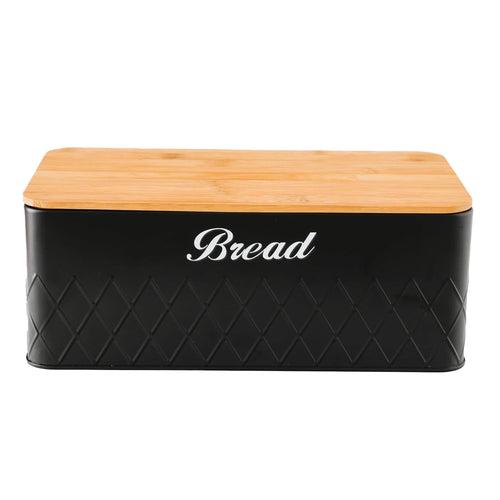 The Better Home Bread Box for Storage with Bamboo Cutting Board Lid Food Container Bread Storage Box with Lid Kitchen Accessories Bread Bin for Dinning Table Storage (Rectangular)