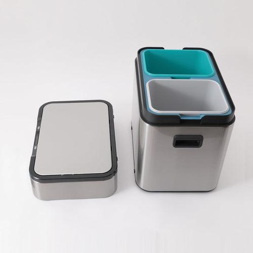 The Better Home FUMATO Automatic, Touchless & Smart Dustbin with Lid | Stainless Steel Dustbin for Kitchen, Bathroom, Bedroom, Home, Office | Smart Trash Can- Dual Compartment (9L+9L) & Motion Sensor