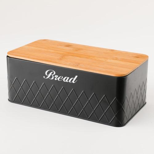 The Better Home Bread Box for Storage with Bamboo Cutting Board Lid Food Container Bread Storage Box with Lid Kitchen Accessories Bread Bin for Dinning Table Storage (Rectangular)