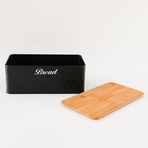 The Better Home Bread Box for Storage with Bamboo Cutting Board Lid Food Container Bread Storage Box with Lid Kitchen Accessories Bread Bin for Dinning Table Storage (Rectangular)