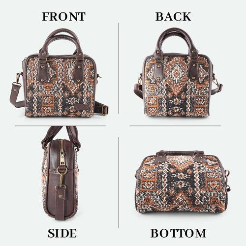 Damask Print Satchel bag