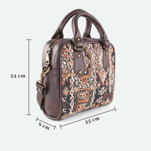 Damask Print Satchel bag