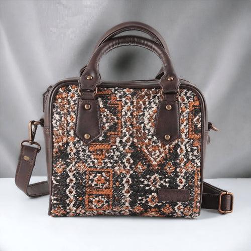 Damask Print Satchel bag