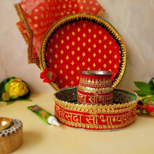 Karwa Chauth Red Set