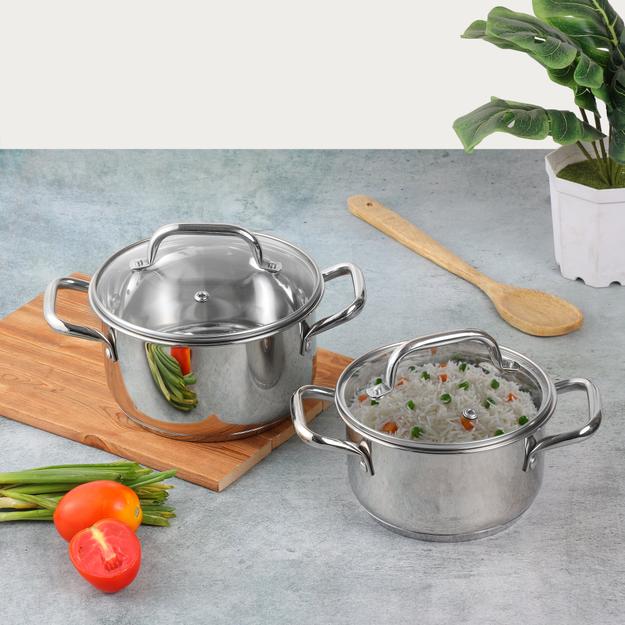 Vinod Stainless Steel Mainz Saucepot Set - (Induction Friendly)