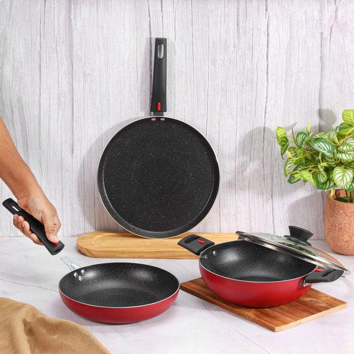 Vinod Connect Non Stick Cookware Set 3 pc (Induction Friendly)