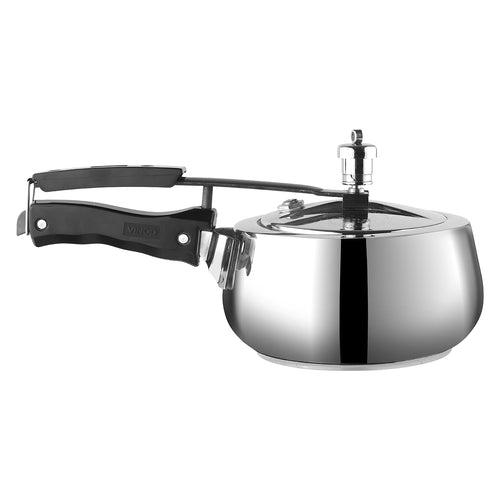 Vinod Europa Stainless Steel Handi Shape Inner Lid Pressure Cooker (Induction - Friendly)