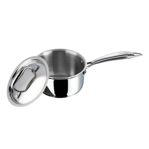 Vinod Platinum Triply Stainless Steel Saucepan with Lid