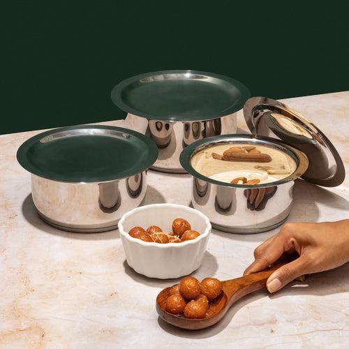 Kraft Futuretec 3pc Tope Set with SS Lid (Induction Friendly)