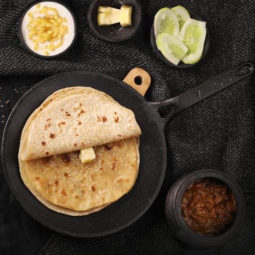 Vinod Legacy Pre-Seasoned  Cast Iron Roti Tawa - 26 cm (Induction Friendly)