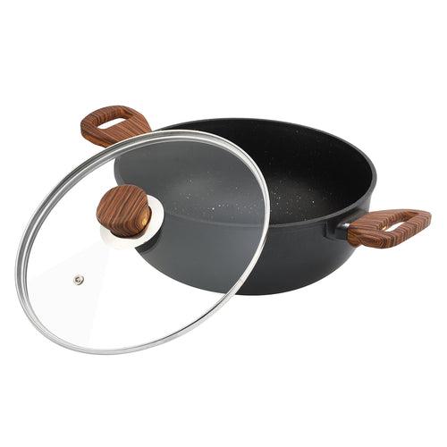 Zest Plus Kadai with Lid - Aluminum Die Cast (Induction Friendly)