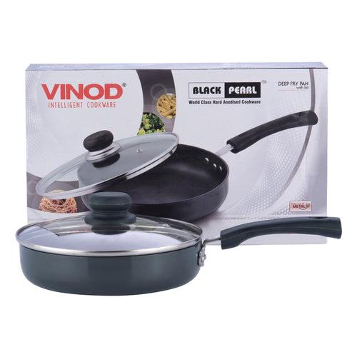 Vinod Hard Anodised Deep Frypan with Lid