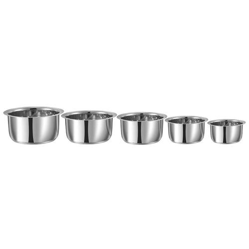 Vinod Stainless Steel 5 pc Tope Set (Induction Friendly)