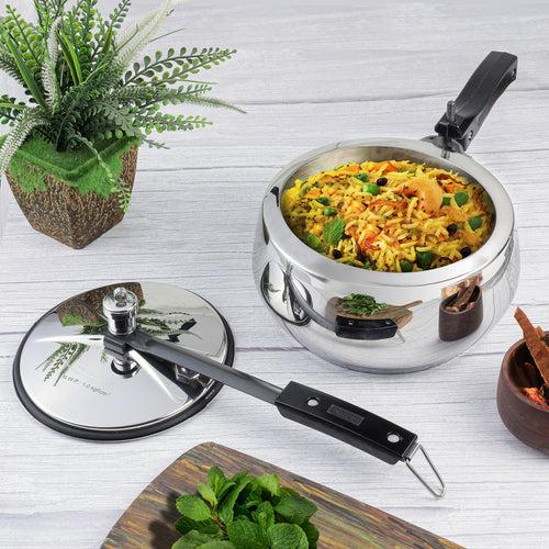 Vinod Europa Stainless Steel Handi Shape Inner Lid Pressure Cooker (Induction - Friendly)