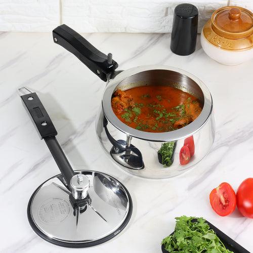 Vinod Europa Stainless Steel Handi Shape Inner Lid Pressure Cooker (Induction - Friendly)