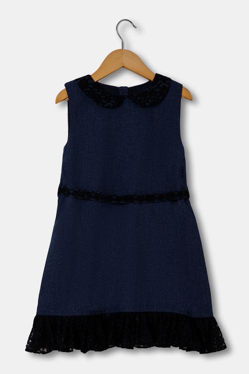 The Young Future Back Open  Girls Western Wear  - Navy  - DR09