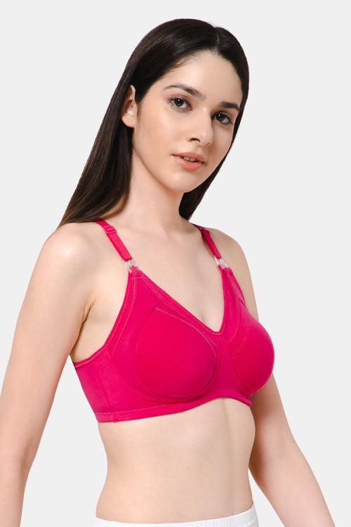 High Coverage Intimacy Nursing Bra - Maternity Bra - Feeding Bra - Fuchsia - FB07