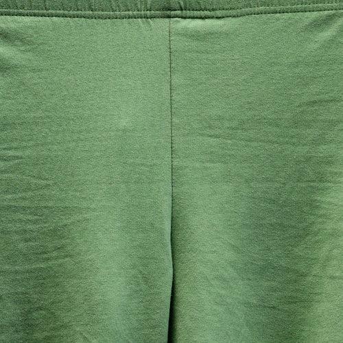 Olive Solid Cotton Lycra Leggings