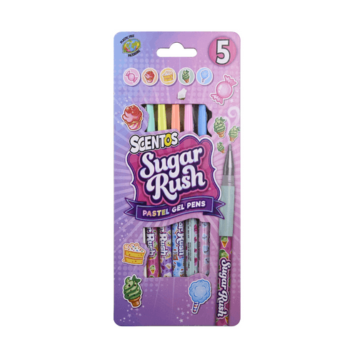 Sugar Rush Scented Pastel Gel Pens, Pack Of 5