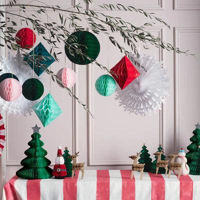 Christmas Honeycomb Decoration Kit (x 16)