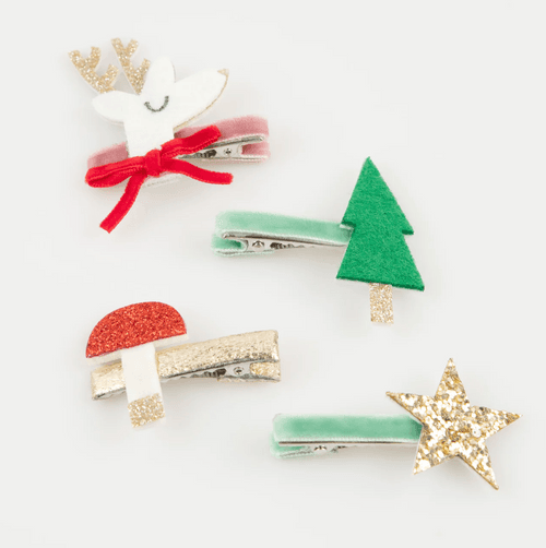 Christmas Icon Hair Clips (x 8)