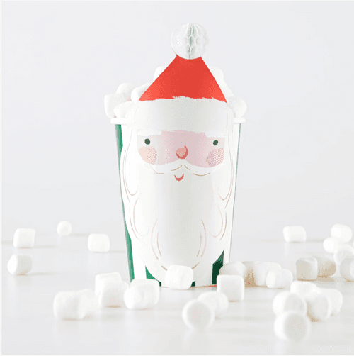 Santa Honeycomb Cups (x 8)