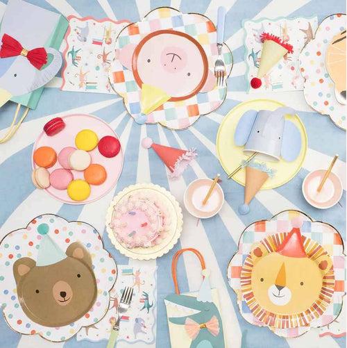 Animal Parade Die Cut Plates (x 8)