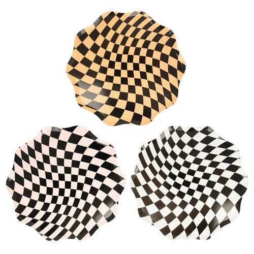 Halloween Checker Dinner Plates (x 8)