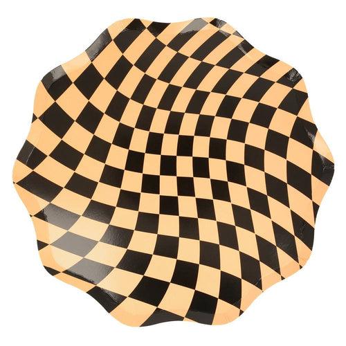 Halloween Checker Dinner Plates (x 8)