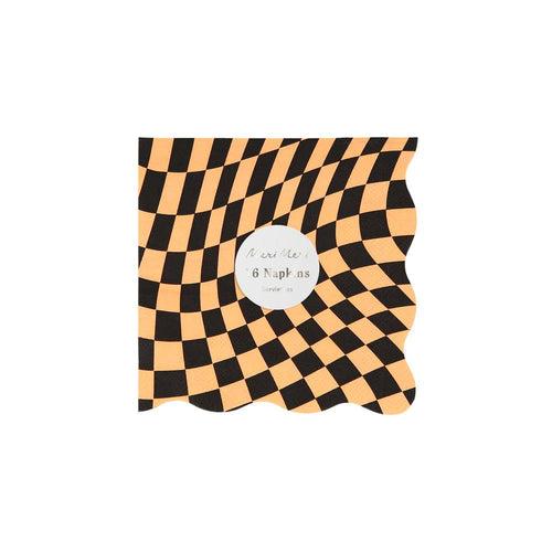 Halloween Checker Small Napkins (x 16)