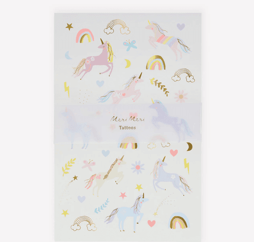 Unicorn Tattoo Sheets (x 2 sheets)